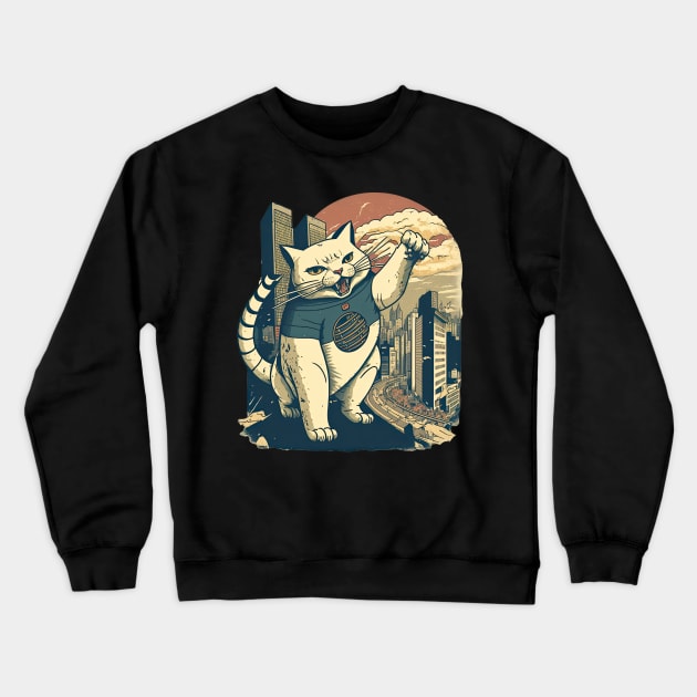 Catzilla what's the dealio? Crewneck Sweatshirt by JayD World